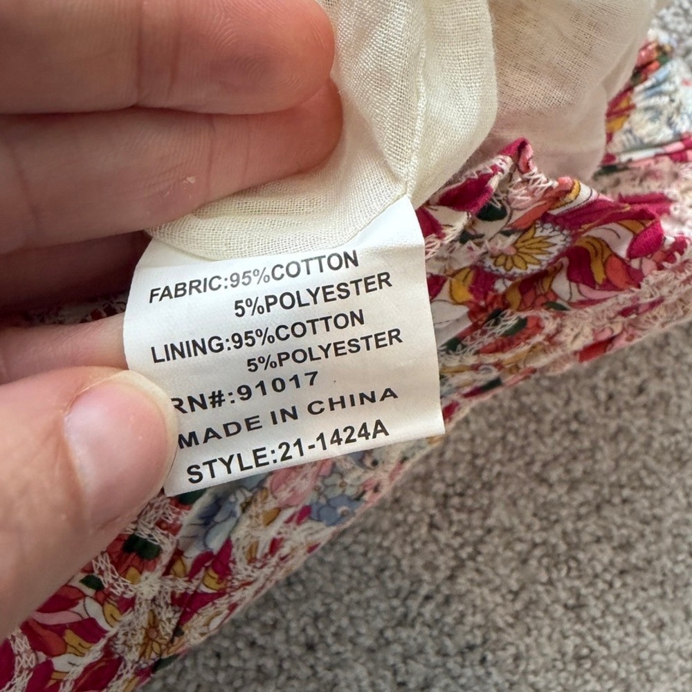 Solitaire Embroidered Shorts Womens M Pink Colorful Eyelet Lace Spring Floral - Picture 6 of 7